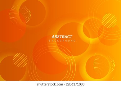 Abstract geometric vector circular yellow color graphic design background