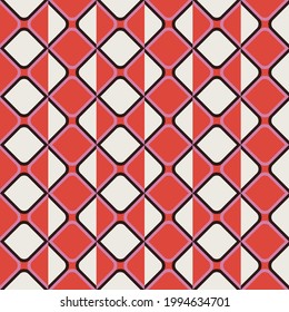 Abstract geometric vector classical seamless pattern made with simple shapes. Geometrical composition, useful for web design, business card, invitation, poster, textile print, background.