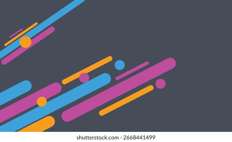 Vector geométrico Abstractas con líneas y círculos coloridos
