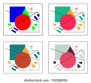 Abstract geometric vector colorful pattern. Illustration in abstract style. 