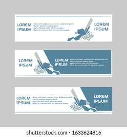 Abstract geometric vector, design technology banner for web template.