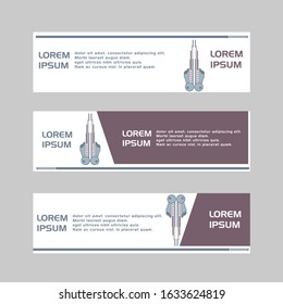 Abstract geometric vector, design technology banner for web template.