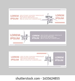 Abstract geometric vector, design technology banner for web template.