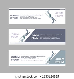 Abstract geometric vector, design technology banner for web template.