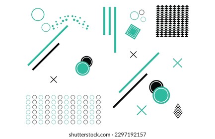 Abstract geometric vector graphic element for posters, artwork, design templates, advertisements, prints.