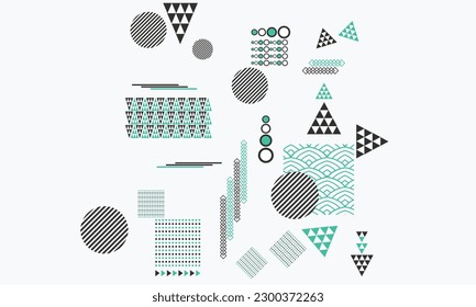 Abstract geometric vector graphic element for posters, artwork, design templates, advertisements, prints.Advertising, commercial banners, posters, brochures, billboards, sales.