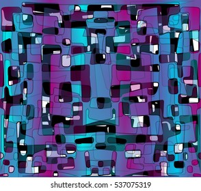  Abstract Geometric Vector Illustration  from Element in Chaotic Order. 