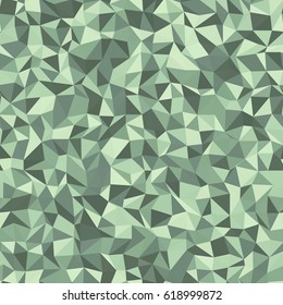 Abstract geometric vector illustration. Green gradient low poly triangles origami style texture background. Seamless pattern. 