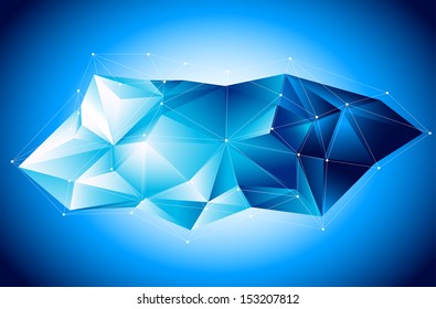 Abstract geometric vector illustration for use in design