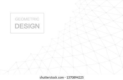 Abstract geometric vector illustration in white and gray color. Perfect for banner, brochure, web, header, page. EPS 10.