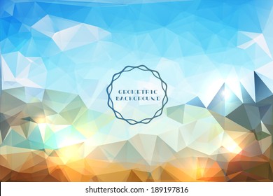 Abstract geometric vector landscape