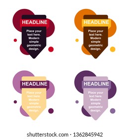 Abstract geometric vector layout background headline.