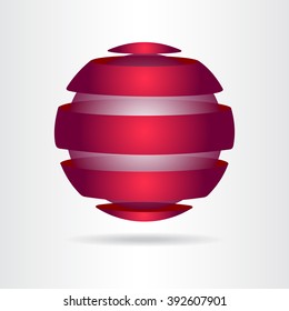 Abstract geometric vector logo design template. sphere.
