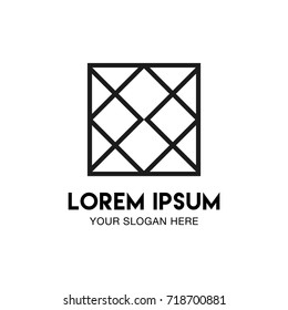 Abstract geometric vector logo. Thin line. Best for identity and logotypes. Simple shape.
