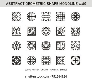 Abstract geometric vector logos set. The Best stock design for Identity, Branding and Logotypes