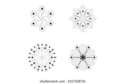 Abstract and geometric vector of mandala
