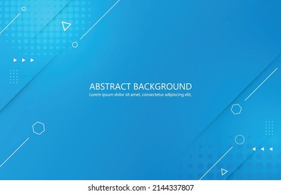 Abstract geometric vector modern blue background