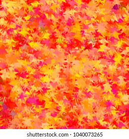 Abstract geometric vector mosaic. Sharp and solid shapes, crisscrossing lines rotating and overlapping. Cute bright vibrant background for paper packaging, textile design.
