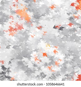 Abstract geometric vector mosaic. Sharp and solid shapes, crisscrossing lines rotating and overlapping. Cute bright vibrant background for paper packaging, textile design.
