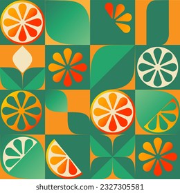 Abstract geometric vector in Neo-Geo style