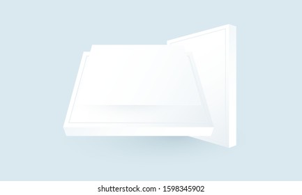 Abstract geometric vector objects. Simple forms in 3d perspective for graphic or web design. Elements for abstract scene.