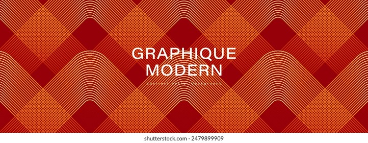 Abstrakte geometrische Vektorgrafik Orange Design, Poster, Banner oder Bildschirmhintergrund.