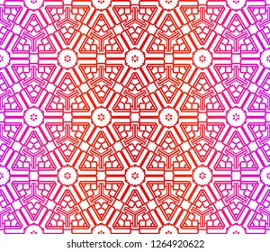 Abstract geometric vector paper for scrapbook. Seamless. Gradient color.