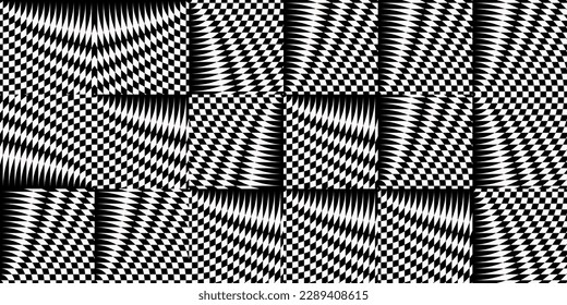 Abstract Geometric Vector Pattern Background With Transition Effect. Geometrical Composition, Useful For Web Design, Business Card, Invitation, Poster, Textile Print.