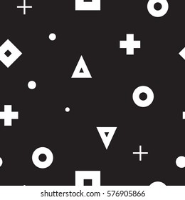 Abstract Geometric Vector pattern with black and white