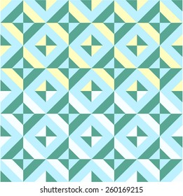 Abstract geometric vector pattern / colors blue & yellow