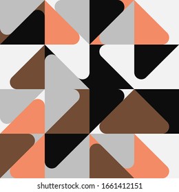 Abstract geometric vector pattern made with simple shapes and pastel vintage colors. Geometrical composition, useful for web design, business card, invitation, poster, textile print, background.