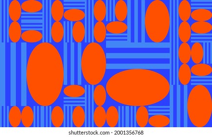Abstract geometric vector pattern made with simple shapes and bright and vivid colors. Geometrical composition, useful for web design, business card, invitation, poster, textile print, background.