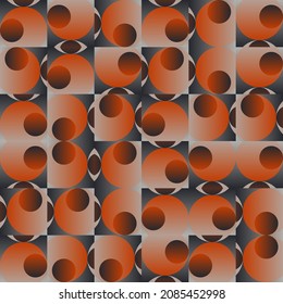 Abstract geometric vector pattern made with simple shapes and bright and vivid colors. Geometrical composition, useful for web design, business card, invitation, poster, textile print, background.