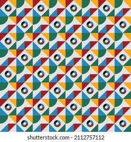 Abstract geometric vector pattern made with simple shapes. Geometrical composition, useful for web design, business card, invitation, poster, textile print, background.