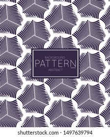 Abstract geometric vector pattern. Monochrome creative stylish texture. Abstract minimal backdrop for wallpaper, web design, textile, décor, cover template. Dark blue on white.