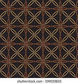 Abstract geometric vector pattern in natural multiple brown colors. Elegant vector background with geometric flowers. Bold print for winter fall fashion, wrapping paper or wallpaper. Seamless texture
