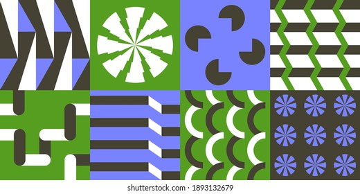 Abstract geometric vector pattern in Neo-Geo style. Layered file.