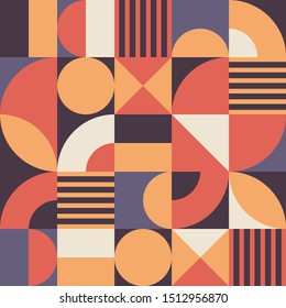 Abstract geometric vector pattern in Scandinavian style. Backgound illustration graphic design. 