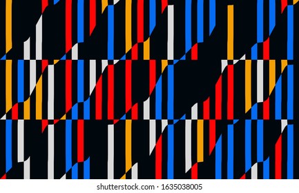 Abstract geometric vector pattern with transition effect. Geometrical composition, useful for web design, business card, invitation, poster, textile print, background.