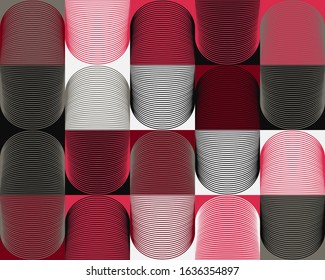 Abstract geometric vector pattern with transition effect. Geometrical composition, useful for web design, business card, invitation, poster, textile print, background.
