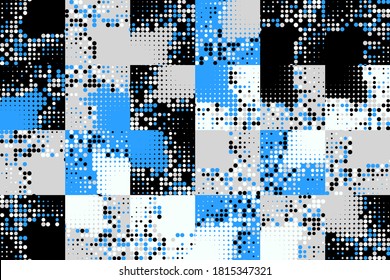 Abstract geometric vector pattern with transition effect. Geometrical composition, useful for web design, business card, invitation, poster, textile print, background.