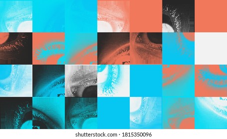 Abstract geometric vector pattern with transition effect. Geometrical composition, useful for web design, business card, invitation, poster, textile print, background.