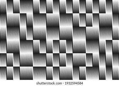 Abstract geometric vector pattern with transition effect. Geometrical composition, useful for web design, business card, invitation, poster, textile print, background.