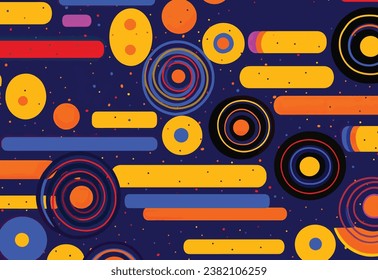 Abstract Geometric Vector Patterns. Modern Abstract Vector Designs