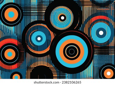 Abstract Geometric Vector Patterns. Modern Abstract Vector Designs