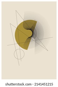 Abstract geometric vector poster template.