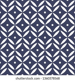 Abstract geometric vector seamless pattern. Shapes and dots print