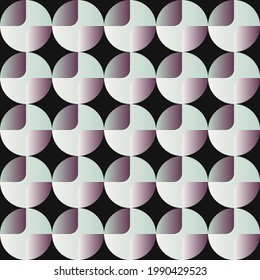 Abstract geometric vector seamless pattern made with simple shapes and gradient. Geometrical composition, useful for web design, business card, invitation, poster, textile print, background.