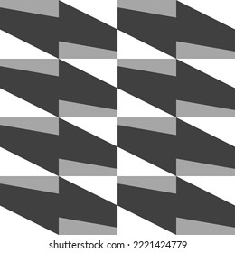 Abstract geometric vector seamless pattern with triangles, squares, rectangles and polygons. Scandinavian design style simple black, grey and white shapes. Monochrome graphic background 
