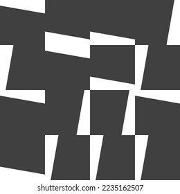 Abstract geometric vector seamless pattern with triangles, squares, rectangles and polygons. Scandinavian design style simple black, grey and white shapes. Monochrome graphic background 
